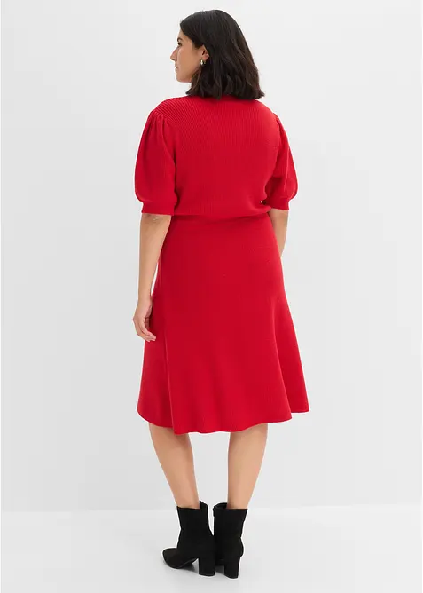 Abito in maglia con fiocchi, bonprix