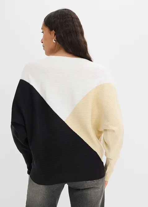 Maglione in filato fine con maniche a pipistrello, bonprix