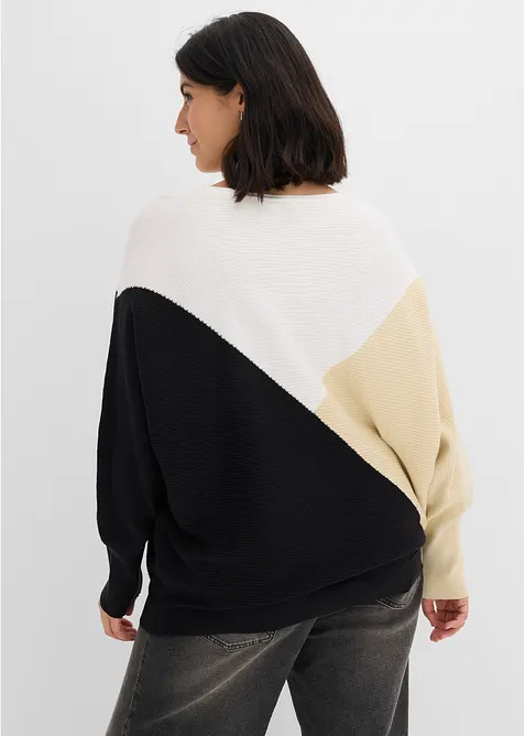 Maglione in filato fine con maniche a pipistrello, bonprix