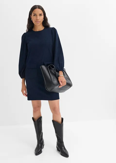 Abito in velluto con tasche, bonprix