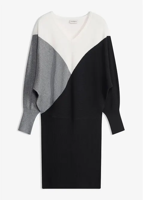 Abito in maglia con maniche a pipistrello, bonprix