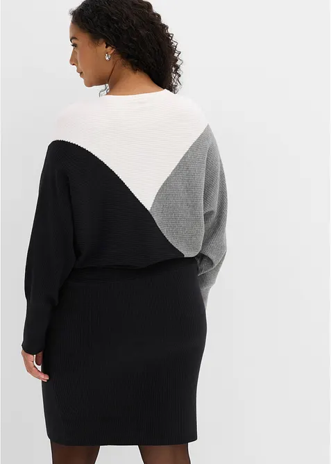 Abito in maglia con maniche a pipistrello, bonprix