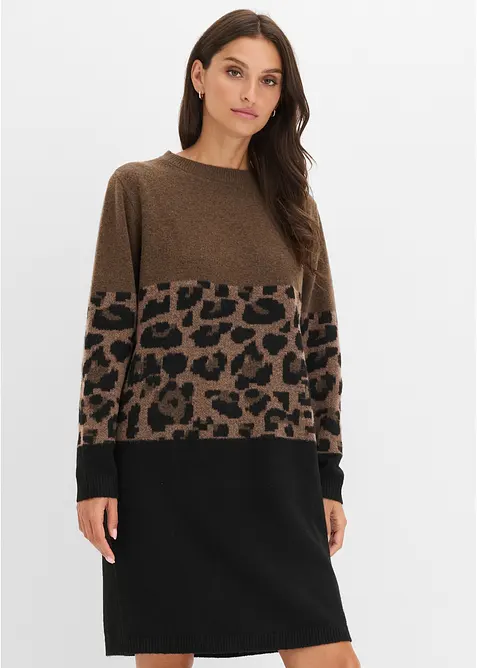 Abito in maglia jacquard, bonprix