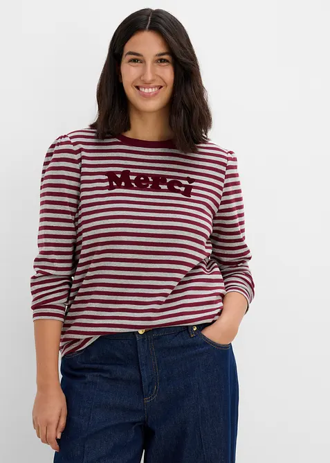 Maglia a maniche lunghe in misto cotone pesante, bonprix