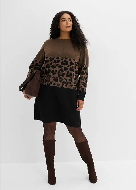 Abito in maglia jacquard, bonprix