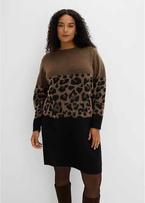 Abito in maglia jacquard, bonprix