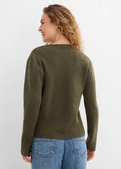 Maglione con scollo a V, bonprix