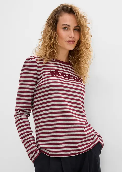 Maglia a maniche lunghe in misto cotone pesante, bonprix