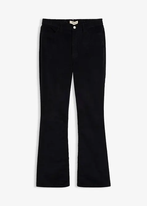Pantaloni bootcut in velluto a coste di misto cotone, bonprix