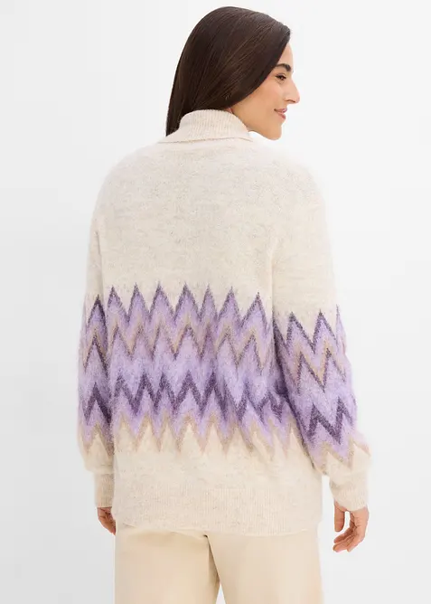 Cardigan con motivo norvegese, bonprix