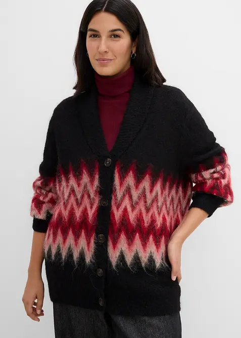 Cardigan con motivo norvegese, bonprix