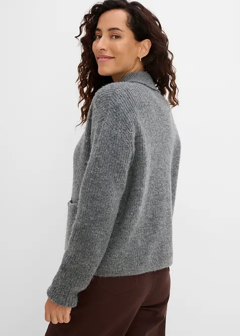 Cardigan in morbida maglia a coste, bonprix