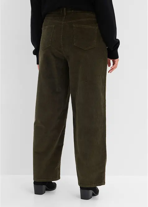 Pantaloni di velluto a coste con gambe svasate, bonprix