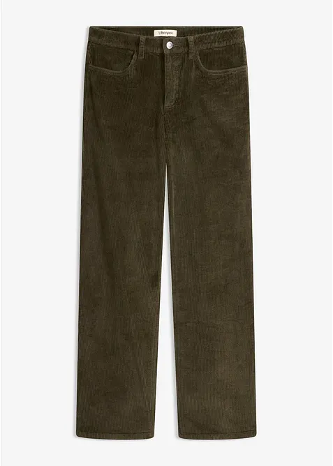 Pantaloni di velluto a coste con gambe svasate, bonprix