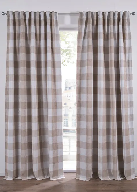 Tenda oscurante doppia a quadri (pacco da 1), bonprix