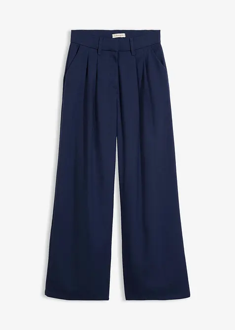 Pantaloni in misto viscosa effetto lana, bonprix