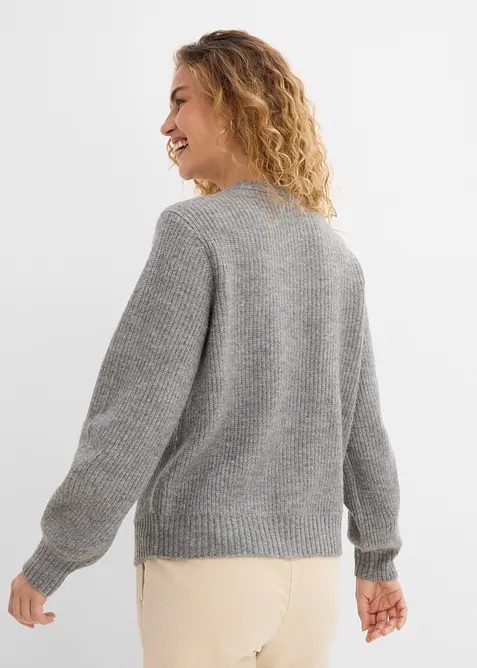 Cardigan con bottoni a forma di cuore, bonprix