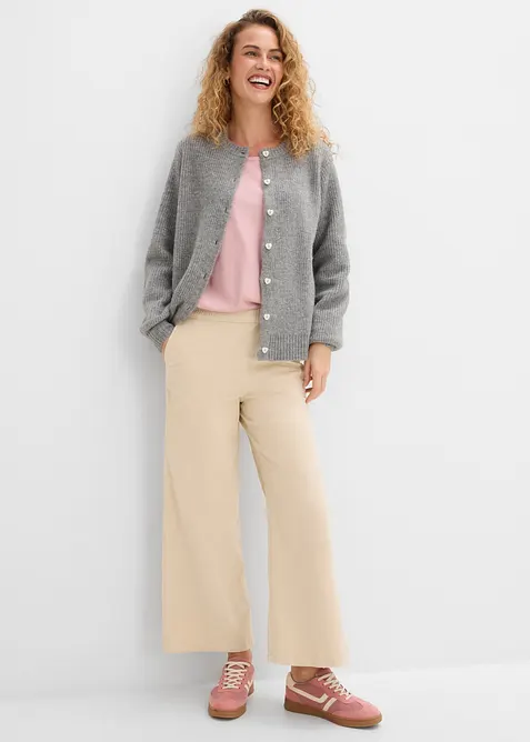 Cardigan con bottoni a forma di cuore, bonprix