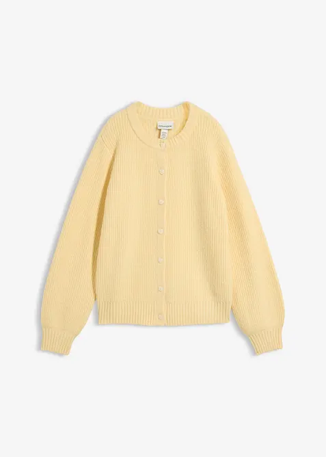 Cardigan con bottoni a forma di cuore, bonprix