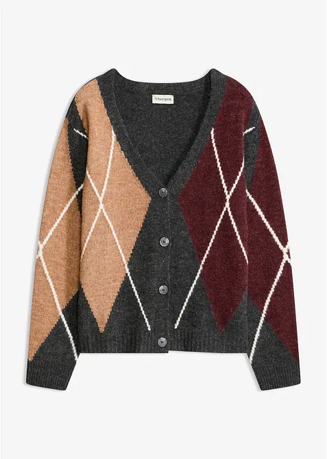 Cardigan con motivo jacquard, bonprix