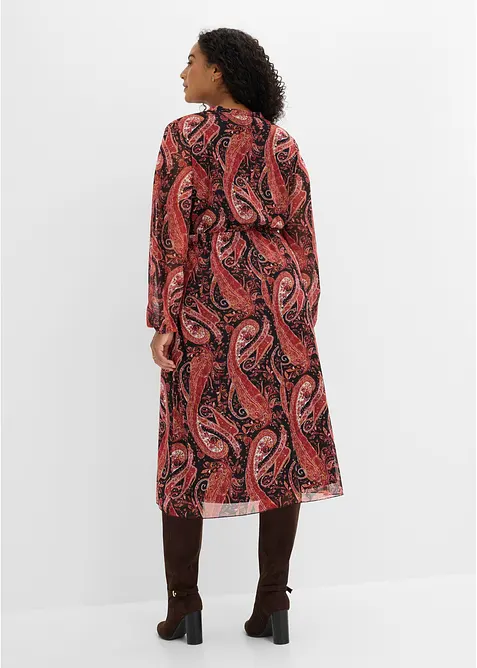Abito midi in morbido mesh, bonprix