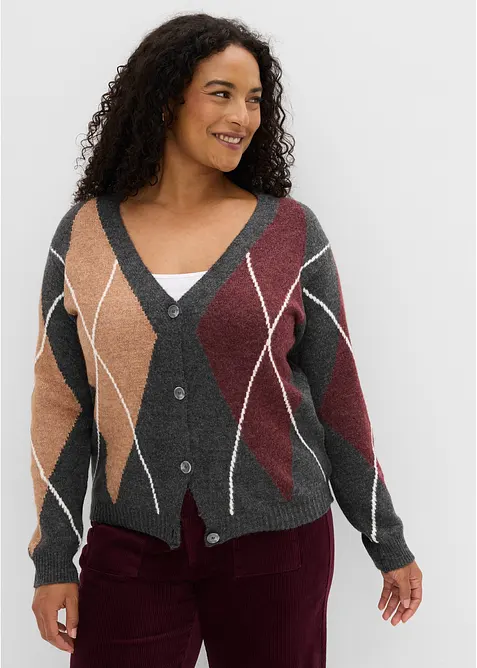 Cardigan con motivo jacquard, bonprix