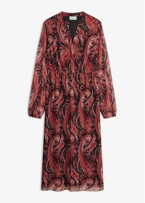 Abito midi in morbido mesh, bonprix