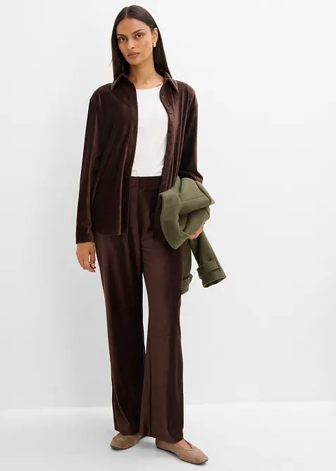 Pantaloni di velluto con vita elasticizzata, bonprix