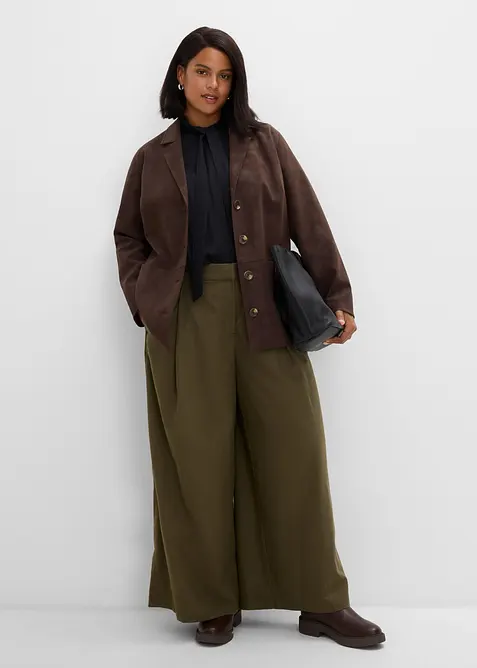 Blazer in similpelle scamosciata, bonprix