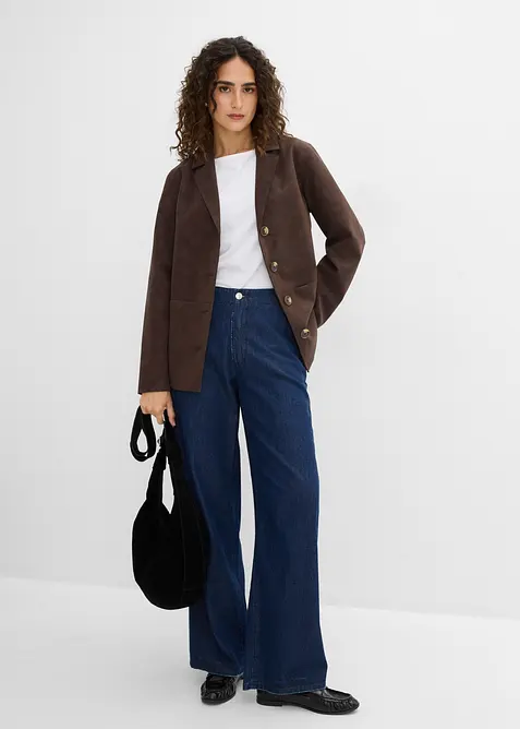Blazer in similpelle scamosciata, bonprix
