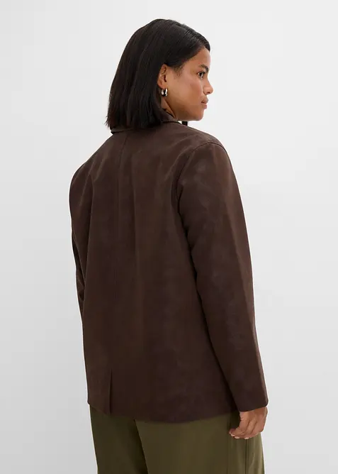 Blazer in similpelle scamosciata, bonprix