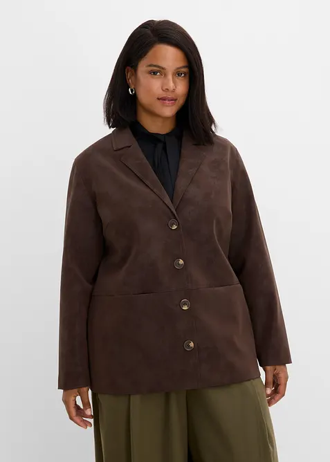Blazer in similpelle scamosciata, bonprix