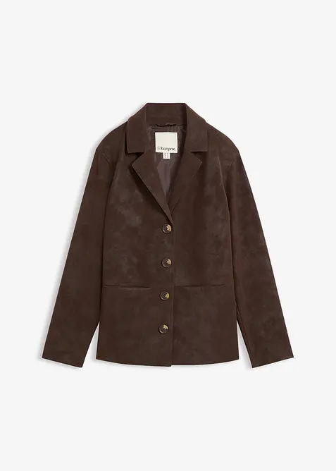 Blazer in similpelle scamosciata, bonprix