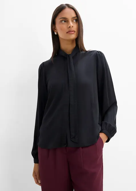Blusa in puro modal con sciarpina integrata, bonprix