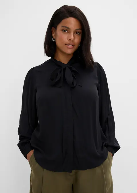 Blusa in puro modal con sciarpina integrata, bonprix