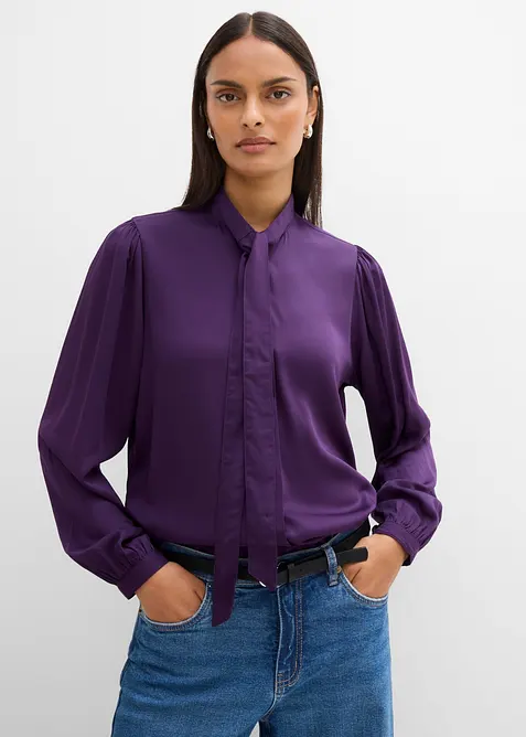 Blusa in puro modal con sciarpina integrata, bonprix