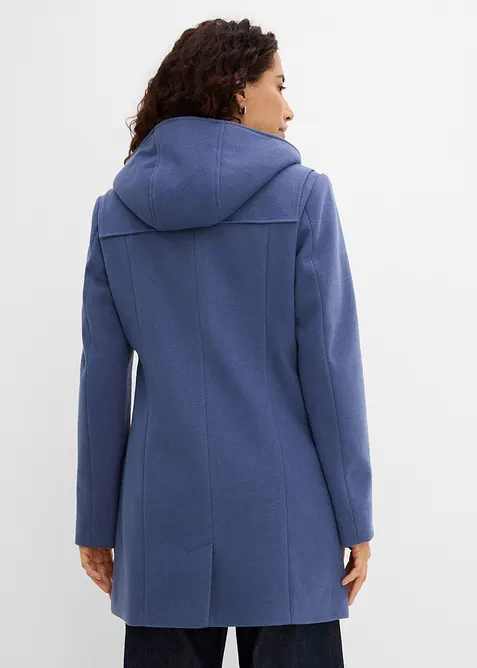 Cappotto lungo in simil lana con fodera in flanella, bonprix