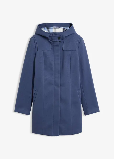 Cappotto lungo in simil lana con fodera in flanella, bonprix