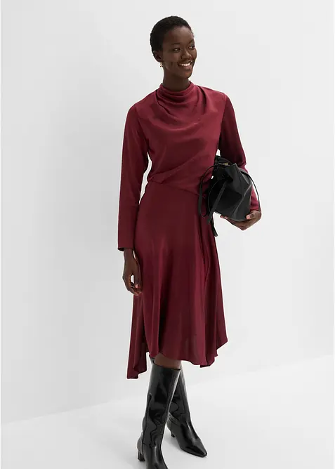 Abito midi in satin, bonprix