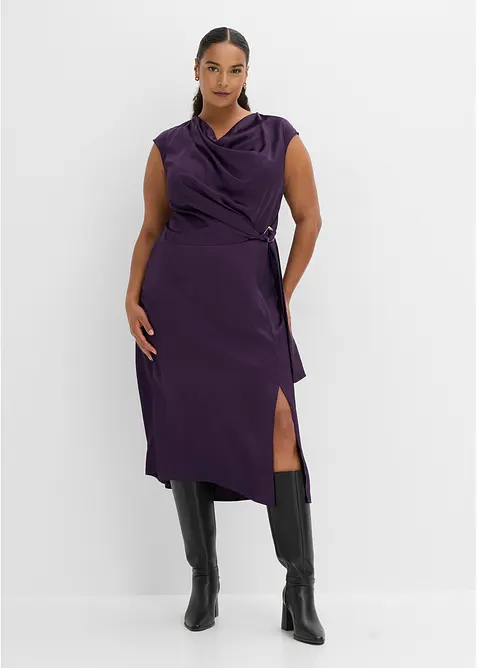 Abito midi in satin fluido, bonprix