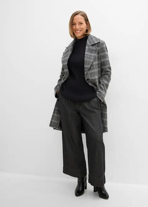 Maglione a collo alto in misto viscosa, bonprix