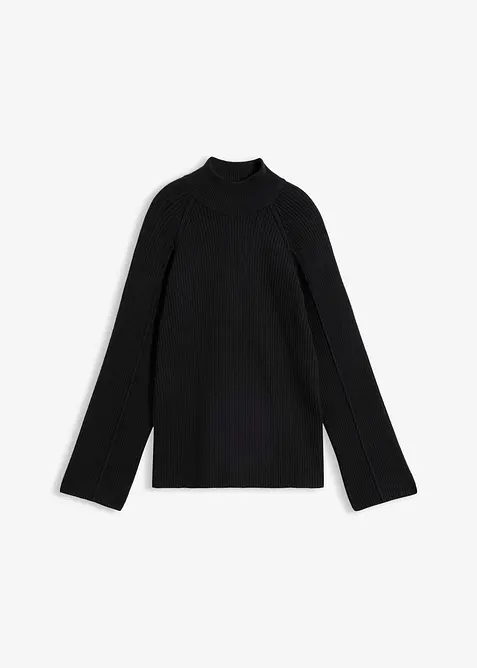 Maglione a collo alto in misto viscosa, bonprix