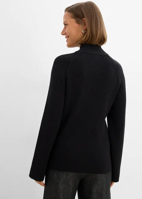 Maglione a collo alto in misto viscosa, bonprix