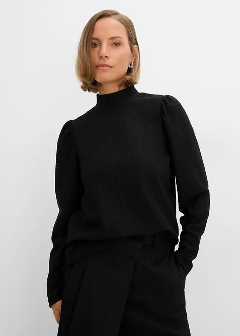 Maglia con maniche a sbuffo, bonprix
