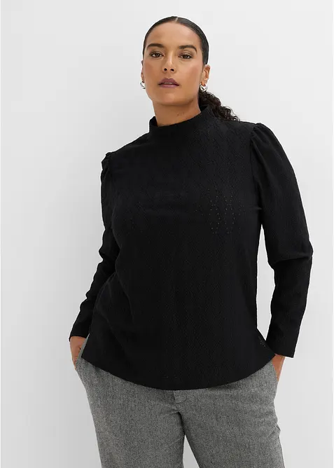 Maglia con maniche a sbuffo, bonprix