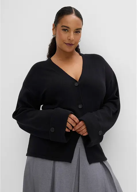 Cardigan sfiancato in misto viscosa, bonprix