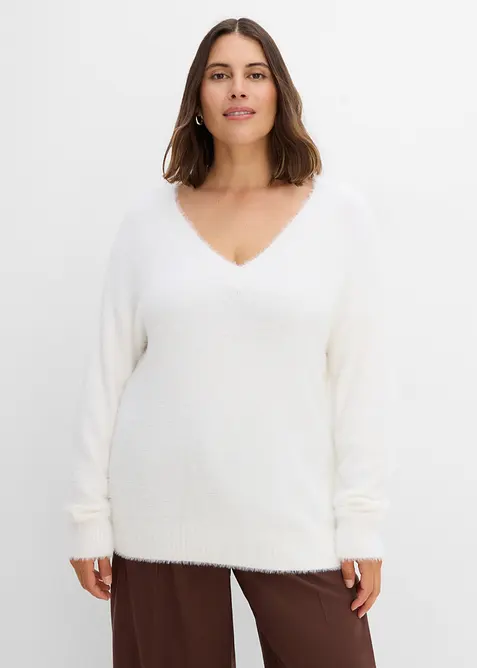Maglione effetto peluche, bonprix