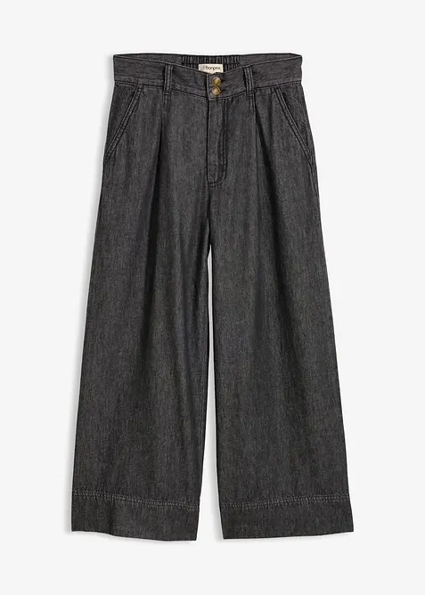 Jeans wide leg cropped, bonprix