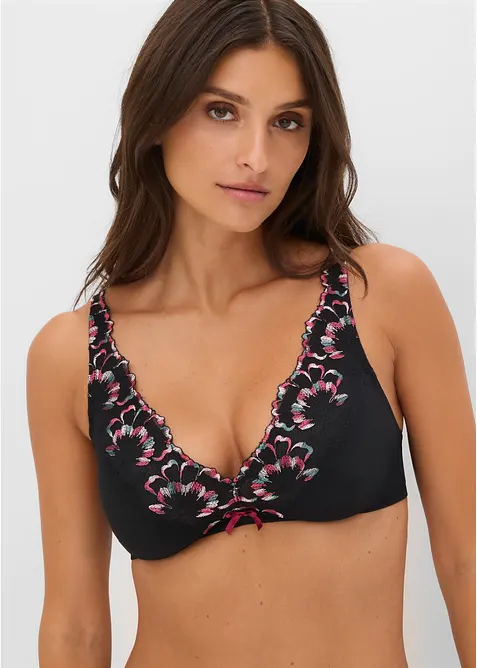 Bralette senza ferretto con pizzo delicato, bonprix