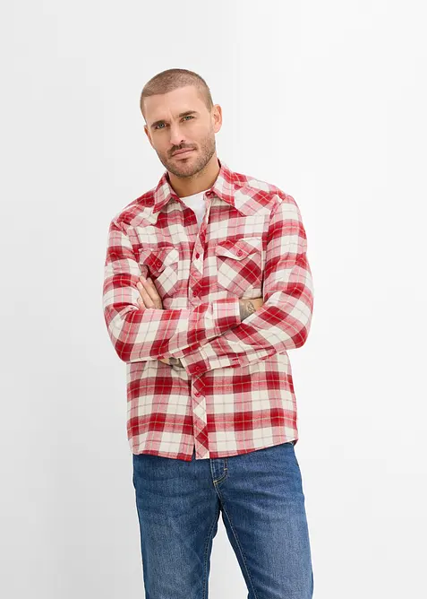 Camicia in flanella di puro cotone, bonprix